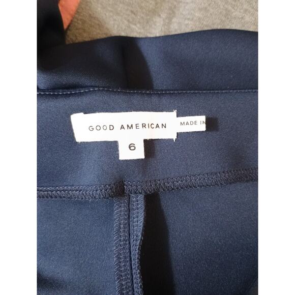 Good American Pants Women 6 (3XL) Navy Scuba Stretch Minimalist Corpcore Trouser - Picture 3 of 6